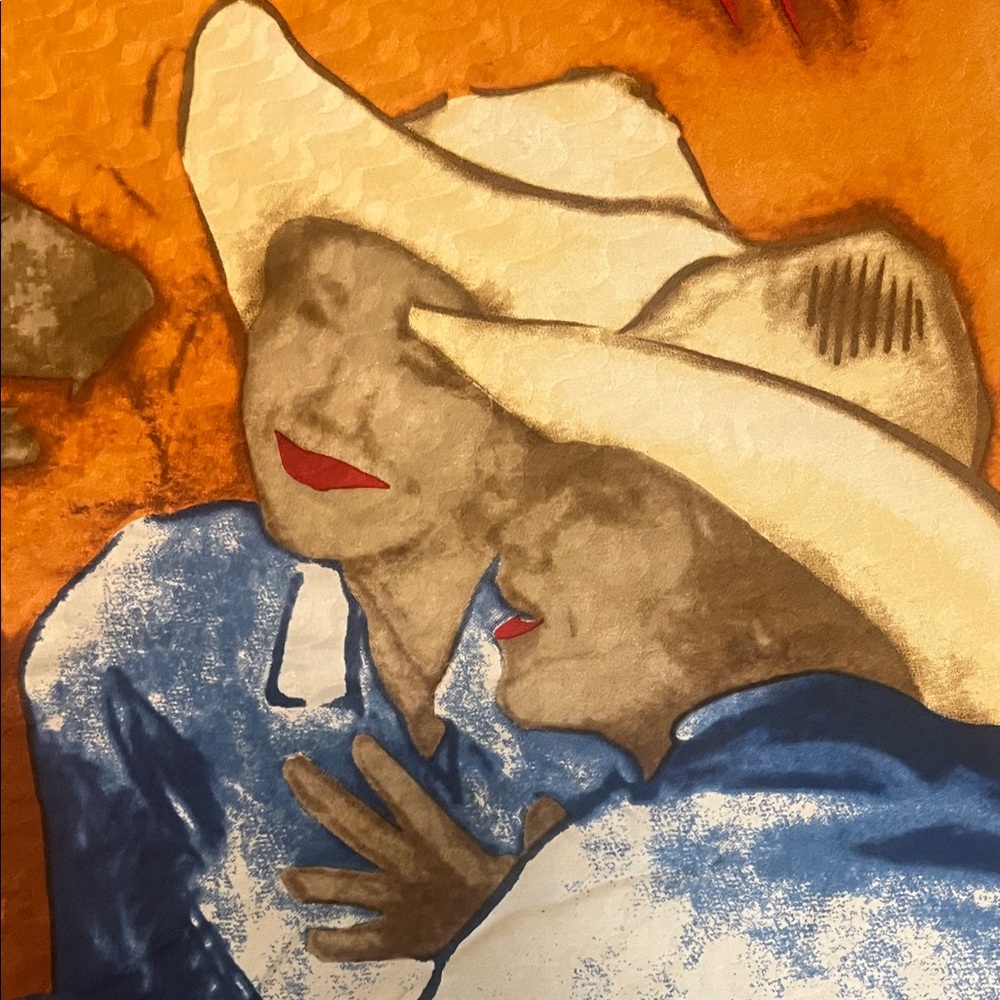 Vintage Rockmount Ranch Wear Silk Scarf “Market on the Trail” 2003 Western Art - Picture 5 of 9